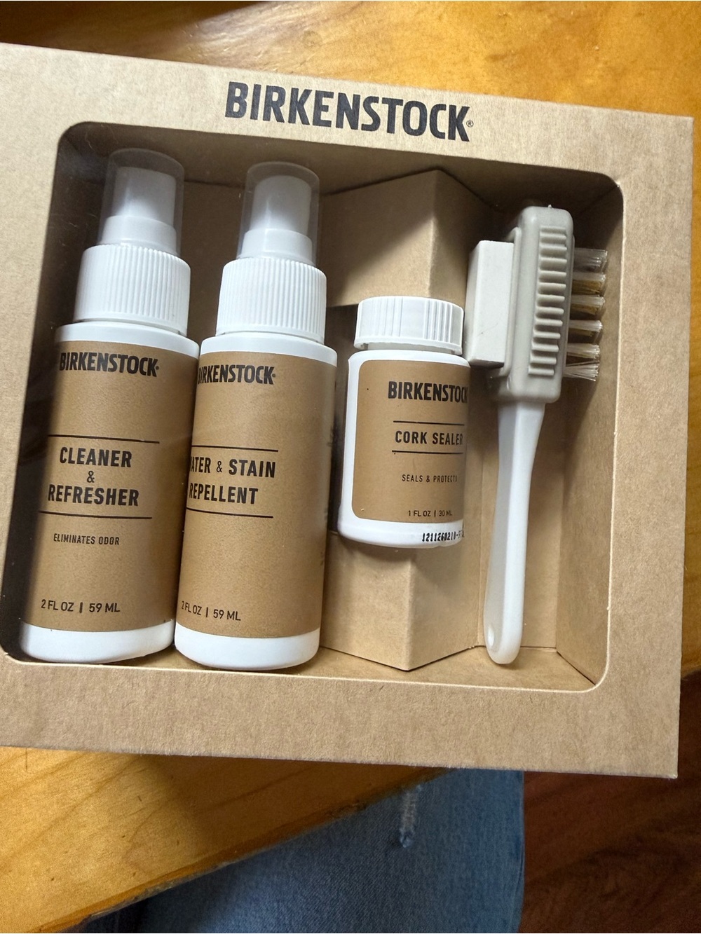 Birkenstock Natural/Tan Shoe Care Kit with Brush